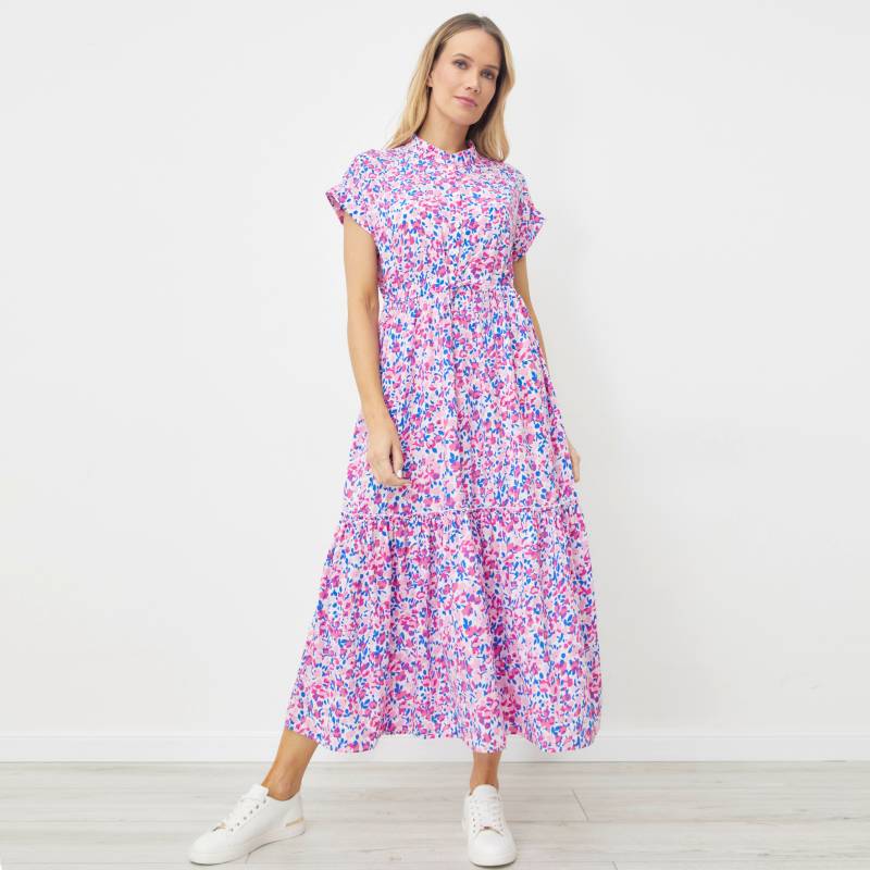 Mode pour femmes entièrement les fleurs imprimées robes longues