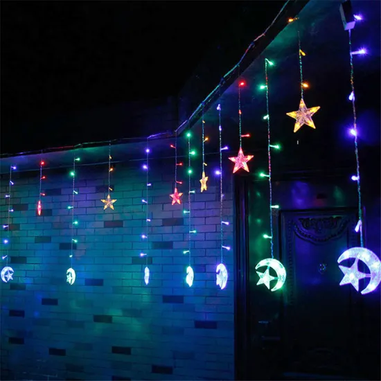 Moon Star Icicle LED Curtain String Light