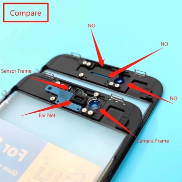 iPhone 7/7 플러스 LCD 터치 스크린 교체 부품 용 Kuli 3 in 1 Glass OCA 프레임