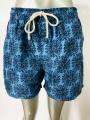 Blue Vintage Print Men&#39;s Beach Shorts