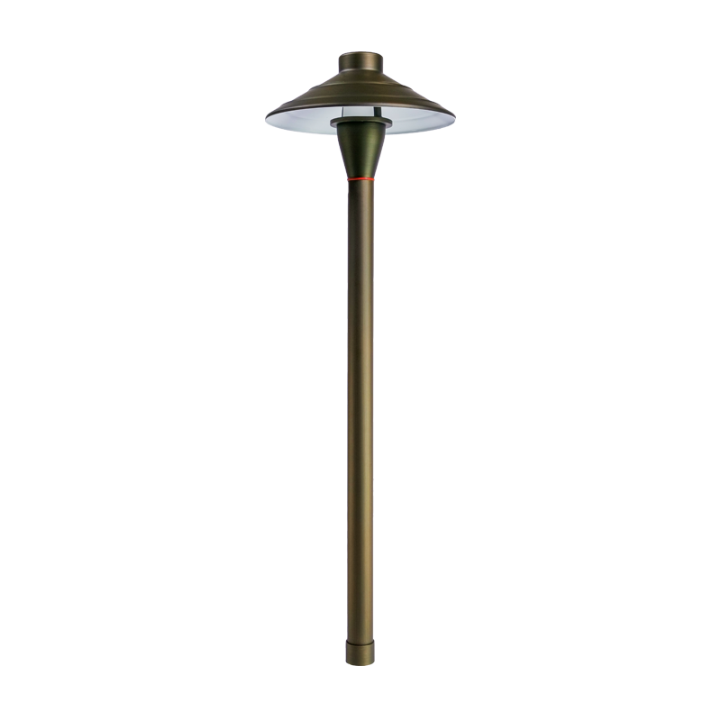 Lampe de pelouse de jardin avec chapeau en laiton