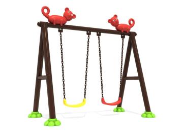 Playground with Metal Basket Made Outdoor Swings
