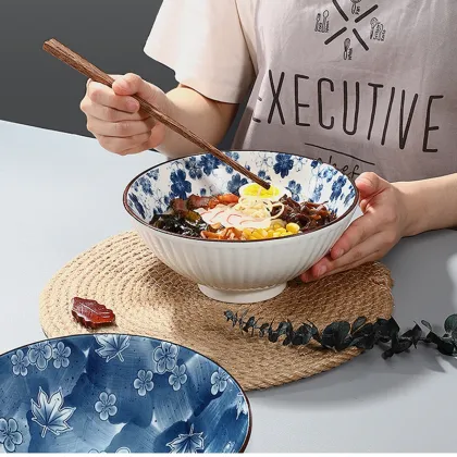 Maxcook 2pcs Japanese Style Ceramic Bowl Set - Household Dinnerware