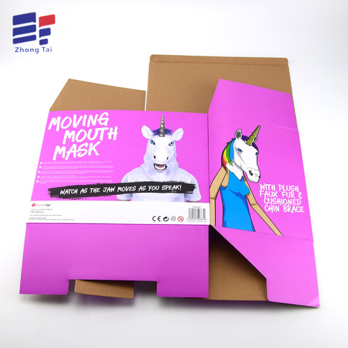 Color paper box for packaging mask