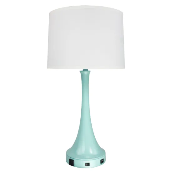 UL Listed Hotel Projects Suite Table Lamp with USB and Outlet