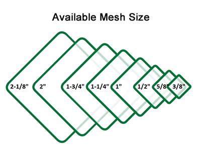 green -chain-link-mesh-size