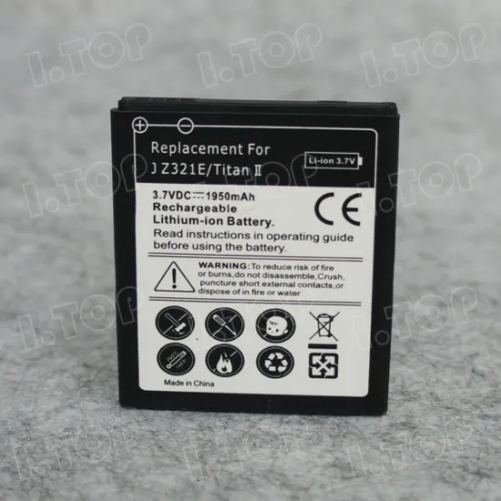 For HTC J Z321E battery,3.7V 1950mAh, Made in china