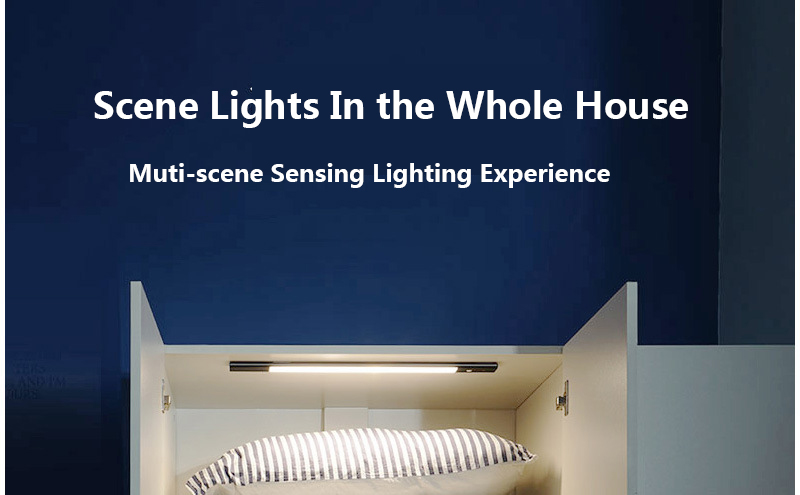 Led wardrobe light Hot selling 5w USB Charge hand scan Led sensor light for kitchen cabinet