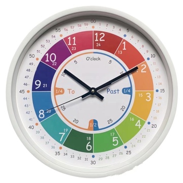 Horloge murale d'apprentissage des enfants mignons pour les enfants pour décor de chambre d'enfants