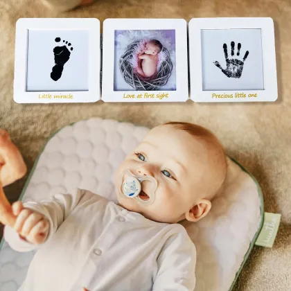 Wholesale Baby Hand Print Kit Clay Baby Foot Print Picture Frame