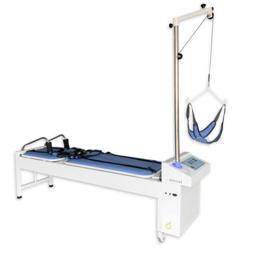 Máquina de terapia de tracción eléctrica de dispositivos médicos para la salud para la columna cervical y la tracción de la madera