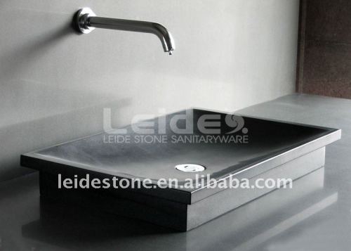 Black granite counter top wash basin