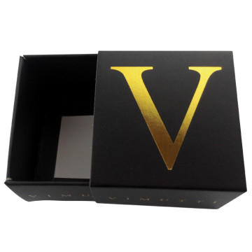 Black Square Sliding Cardboard Drawer Paper Box