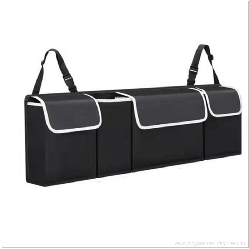 Storage bag behind car chair