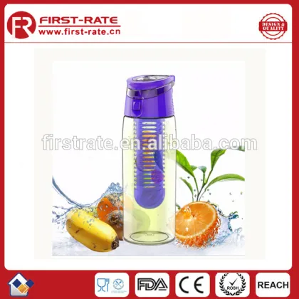 Colorlife 700ml Water Bottle Leak-Proof Fruit Infuser Bottle Plastic Bottle Tritan BPA Free