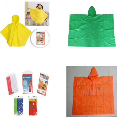 Factory Directly Full over printing Kids rain poncho