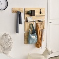 Nordic Wooden Pegboard Display Wall Shelves