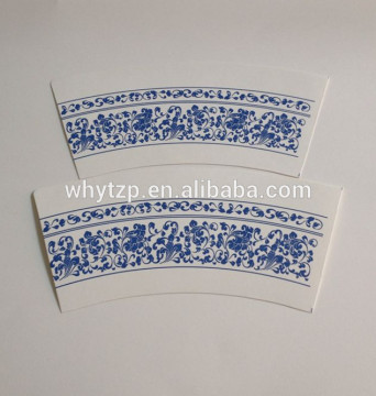 disposable High Quality Paper Cup Fan for tea Paper flexo/offset printing