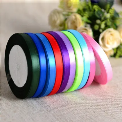 Decorative 100% Polyester Satin Ribbon, Custom Print Logo Ribbon