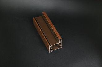 Brown PVC Profiles Laminated Frame Film 4 Chambers For Door