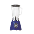 Stainless steel blender with glass jar