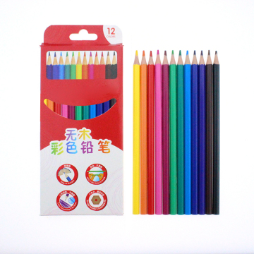 Kids Assorted Professional Plastic Color Pencils - 12 Colors Set