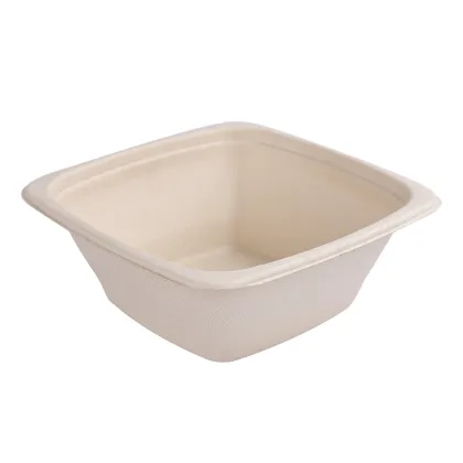 Disposable Sugarcane Bowl Bagasse Bowl Square Bowl