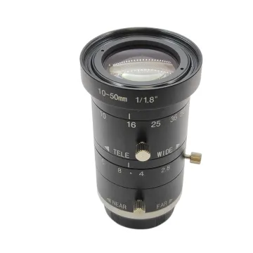 LOMOSEN 1/1.8" C Mount 10-50mm Industrial Zoom Telecentric Lens for Machine Vision Optics