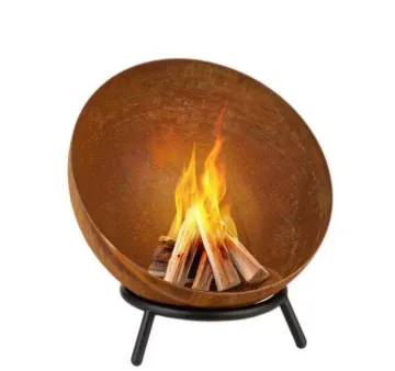Wholesale  garden patio wood burning heater outdoor hemisphere rusty corten steel bonfire fire pit
