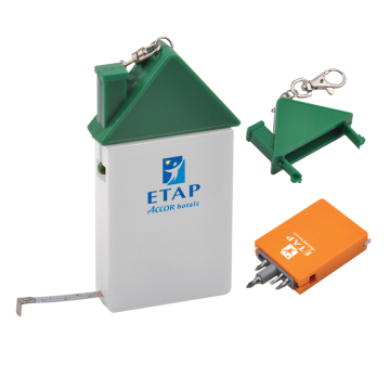 Compact 4-in-1 Mini Tool Set with Keychain and Ruler