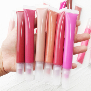 Custom Logo Squeeze Tube Lip Gloss & Glaze Private Label Makeup