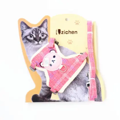 Top quality custom multicolor adjustable cartoon cat harness