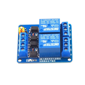 Modul relay papan kawalan elektronik 2 saluran dengan optocoupler