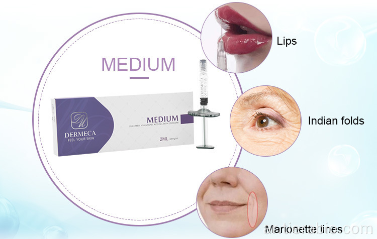 Dermeca 1ml حشو الشفاه بحمض الهيالورونيك المتشابك