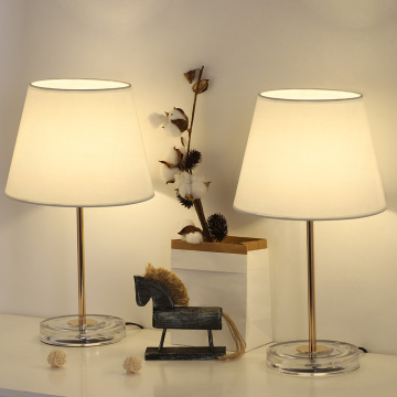 Bedroom Nightstand Gold Table Lamp with Acrylic Base