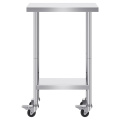 stainless steel working table with under shelf