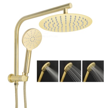 Australian Hot Selling Multifunctional ABS Shower Head Set in Brushed Gold - Wholesale WELS Compliant