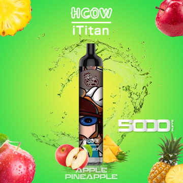 Χονδρικό hcow ititan 5000puffs επαναφορτιζόμενη βάσης