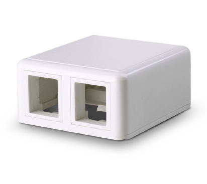 two ports Cat5e Surface mount box surface mount outlet box
