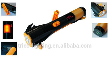 2013 new Hand crank flashlight with FM /FM Flashlight/emergency light /multi-function flashlight/Hamer flashlight
