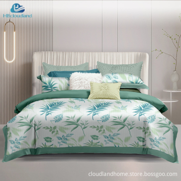 Cloudland QingpingYue Printed Tencel Duvet Cover Set Queen Size 3 Pieces