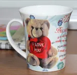 new bone china coffee mug color decal bone china cup printing funnel ceramic mug