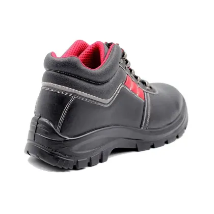 New Men's Acid Resistant Safety Boots Steel Toe Cap Split Leather Work Boots