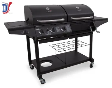 Gas Charcoal Combo Combination Hybrid grill stainless steel outdoor bbq gas grill