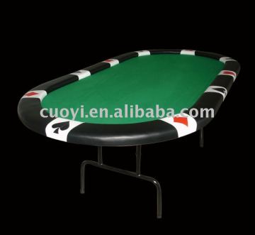 poker table with AKQJ printing