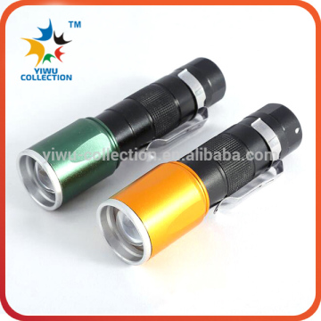 Warranty 1 Year SK68 3 Mode Led Rechargeable 14500 Battery 1 AA Zoom Flashlight Convex Lens Mini Led Flashlight Torch