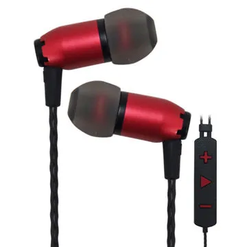Metal golden hands-free earbud with microphone