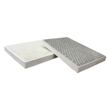 Ceramic honeycomb heater tiles with catalytic coating