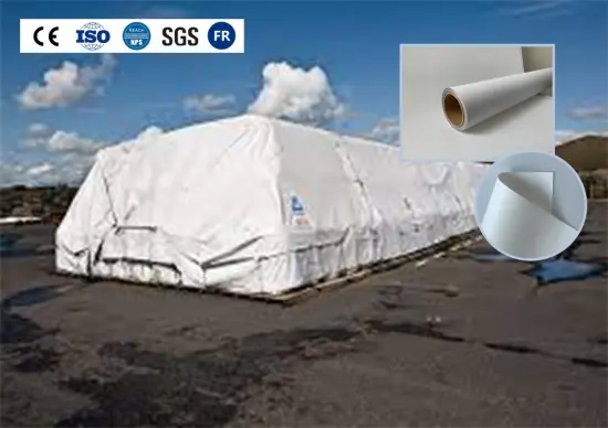 Polyolefin Grain Bunker Stock Pile Cover Tarpaulin Fabric