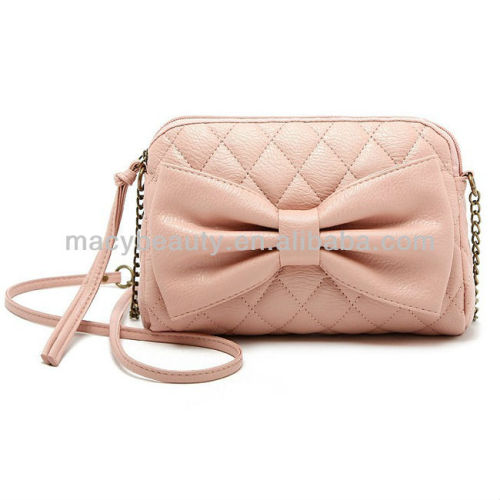 Ladies shoulder bag with bowknot decorated